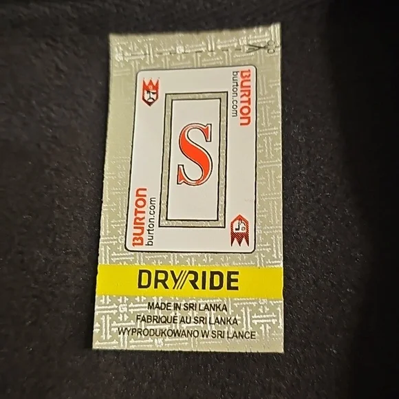 Burton Dryride, Zip Up, Striped  Hoodie in Black, Orange, and Yellow - Picture 4 of 4